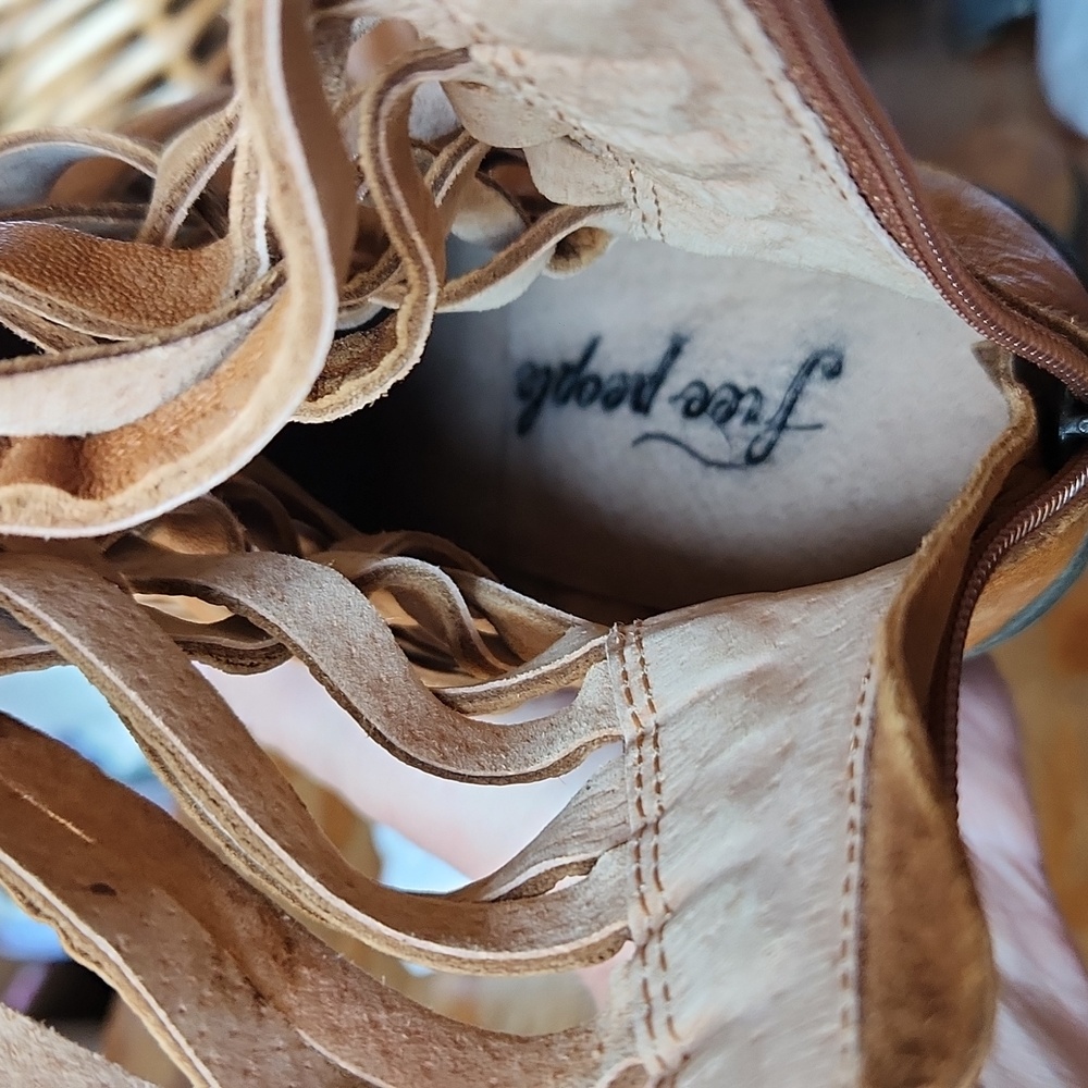 Free People Woven Leather Boots 41‎ US 10 - Picture 6 of 16